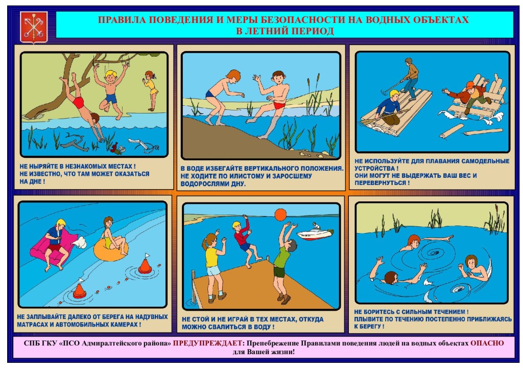 Меры предосторожности и правила поведения на воде