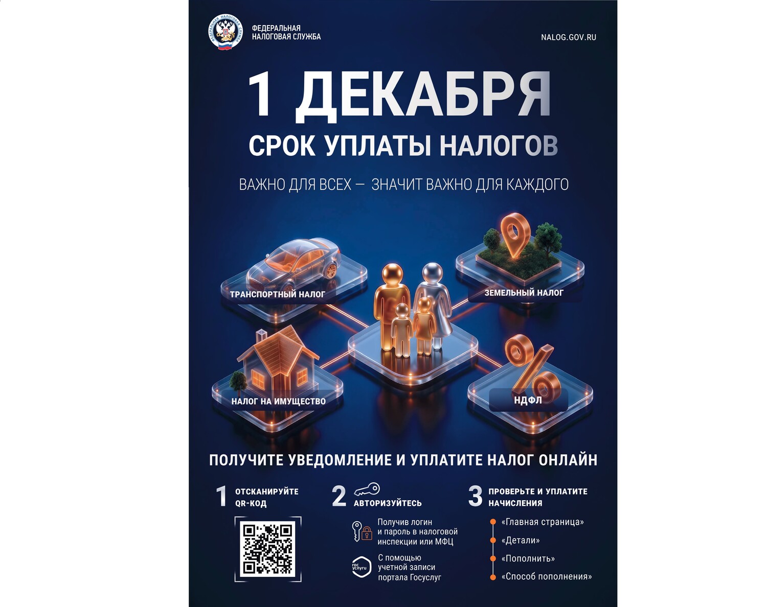 1 декабря - срок уплаты налогов!